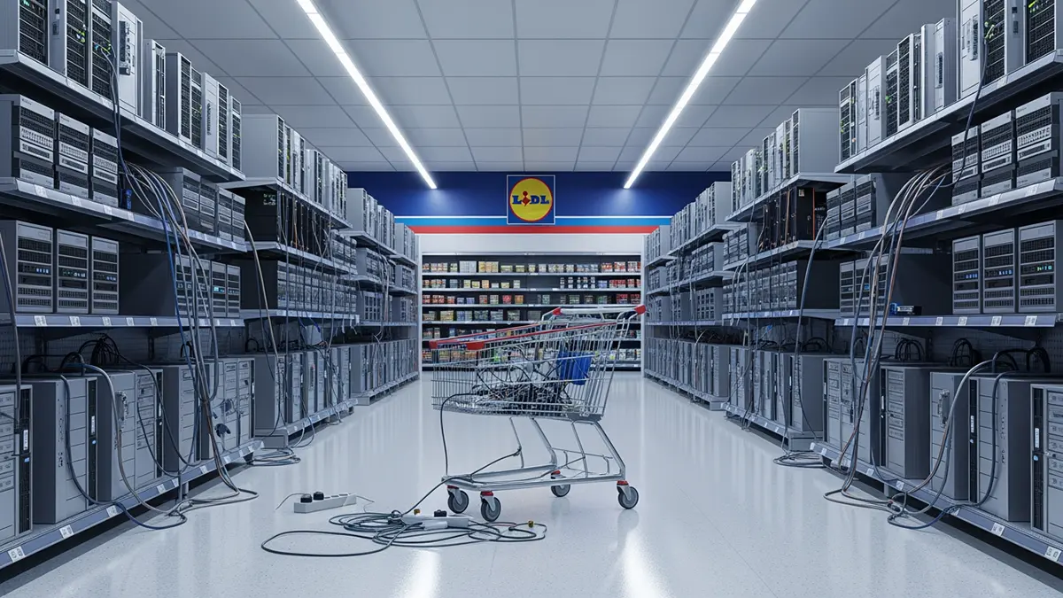Lidl Geschäft mit Server